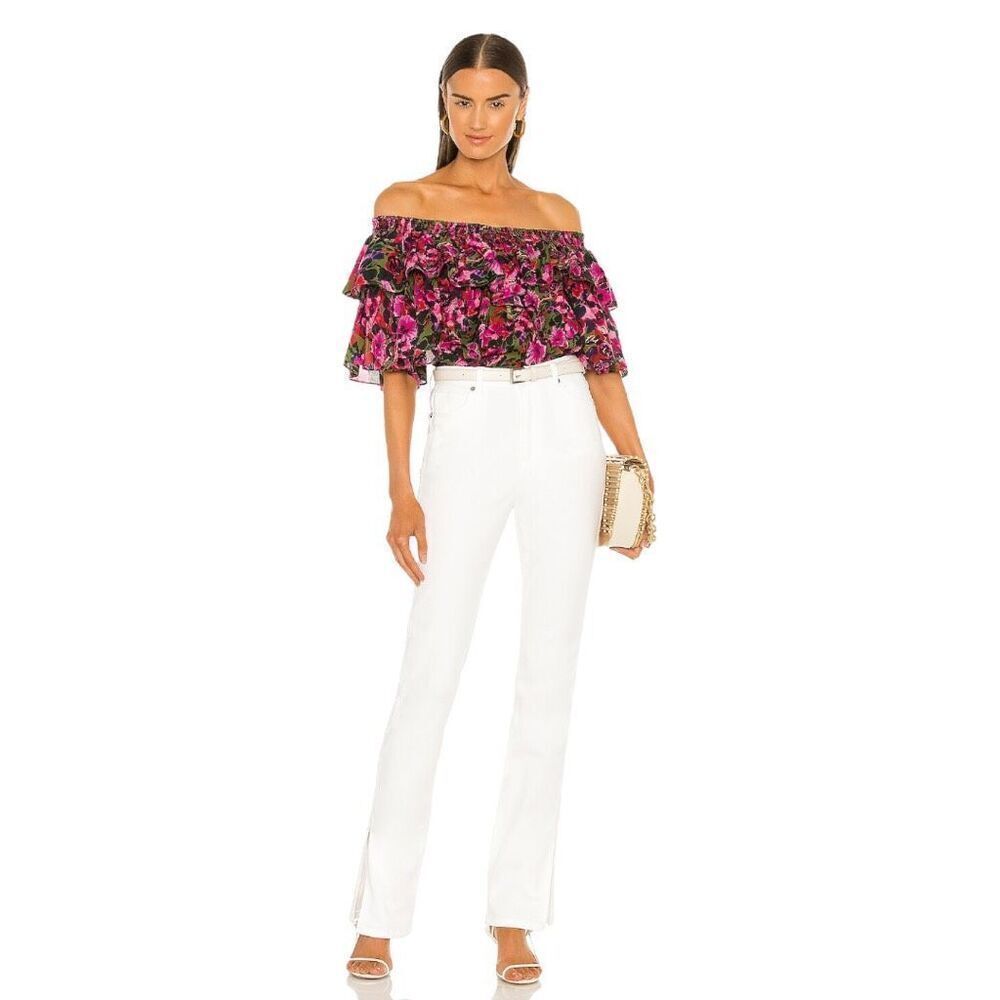 Something Navy Nina Denim Pants with Slit in White 6